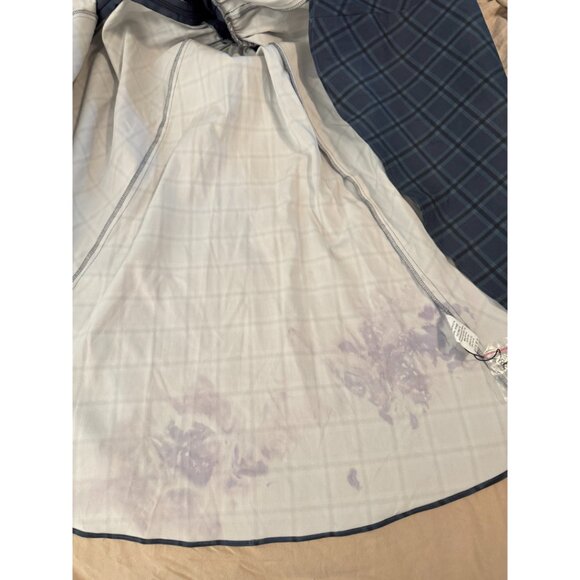 House of CB DELIA BLUE TARTAN MIDI DRESS NWOT size M Medium - Picture 10 of 10